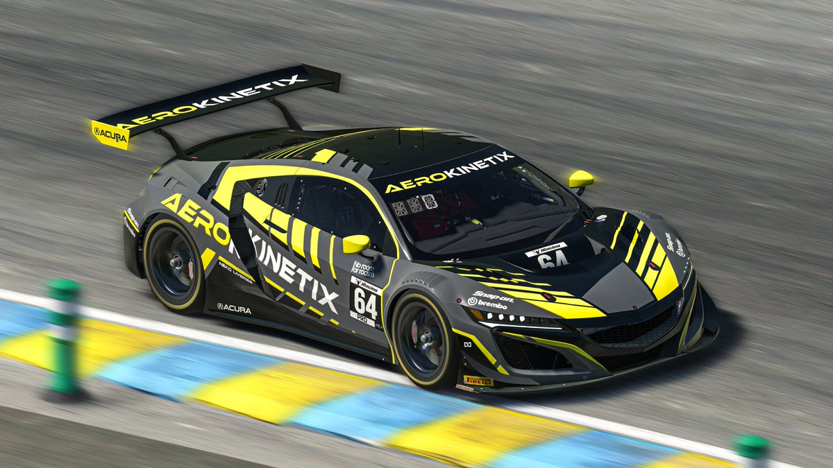 aerokinetix's tweet photo. Introducing the Aerokinetix x Acura NSX GT3 Evo 22! 🔥🔥🔥🔥
#iRacing #iRacinglivery #iRacingofficial #iRacingpaint #TradingPaints #Simracing #Cardesign #Livery #Carliverydesign #Wrapdesign #Race #Esports #Racing #Sportscar #Gaming #SimRacer #Motorsport #Acura #GTP #Aerokinetix https://t.co/aIQAgdDp0C
