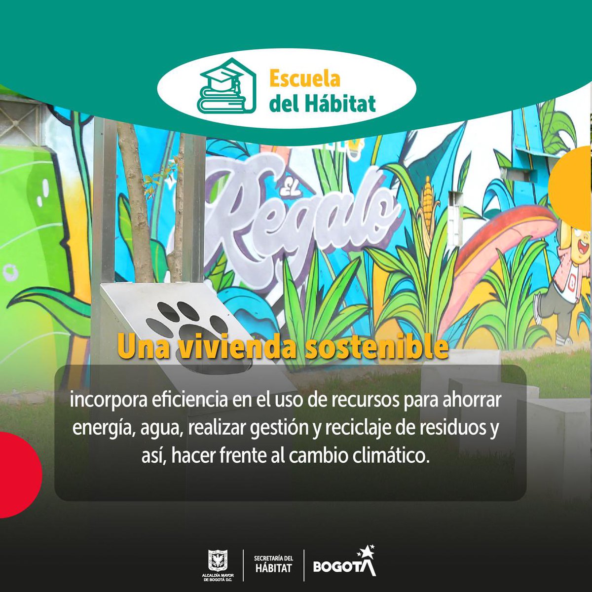 habitatbogota's tweet photo. #HábitatEnIdeas 📚I ¿Sabes qué es una vivienda sostenible?

Es aquella que integra principios de sostenibilidad ambiental. Aprende más de este tema en nuestra #EscuelaVirtualDelHábitat.

Más detalles en ⤵️
https://t.co/OMVVhL6Z4h https://t.co/TG0rGvSzdh