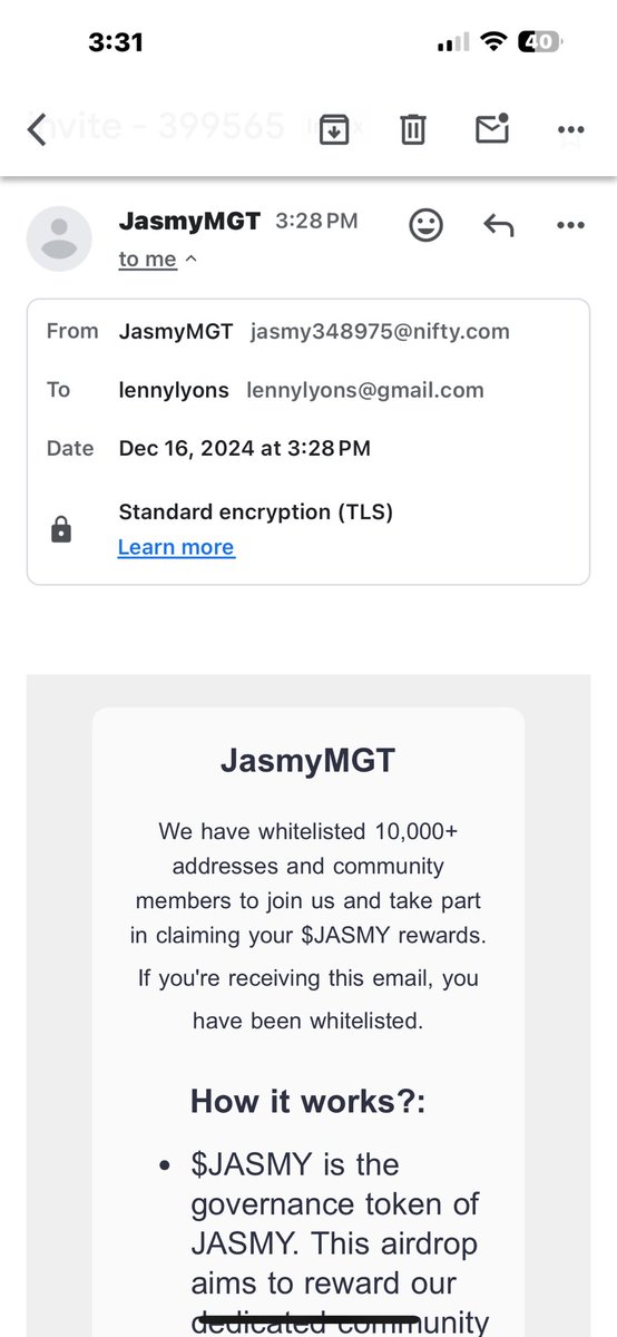 LennyLyons's tweet photo. @JasmyMGT hey!  Is this airdrop legit? https://t.co/md866PKn2r