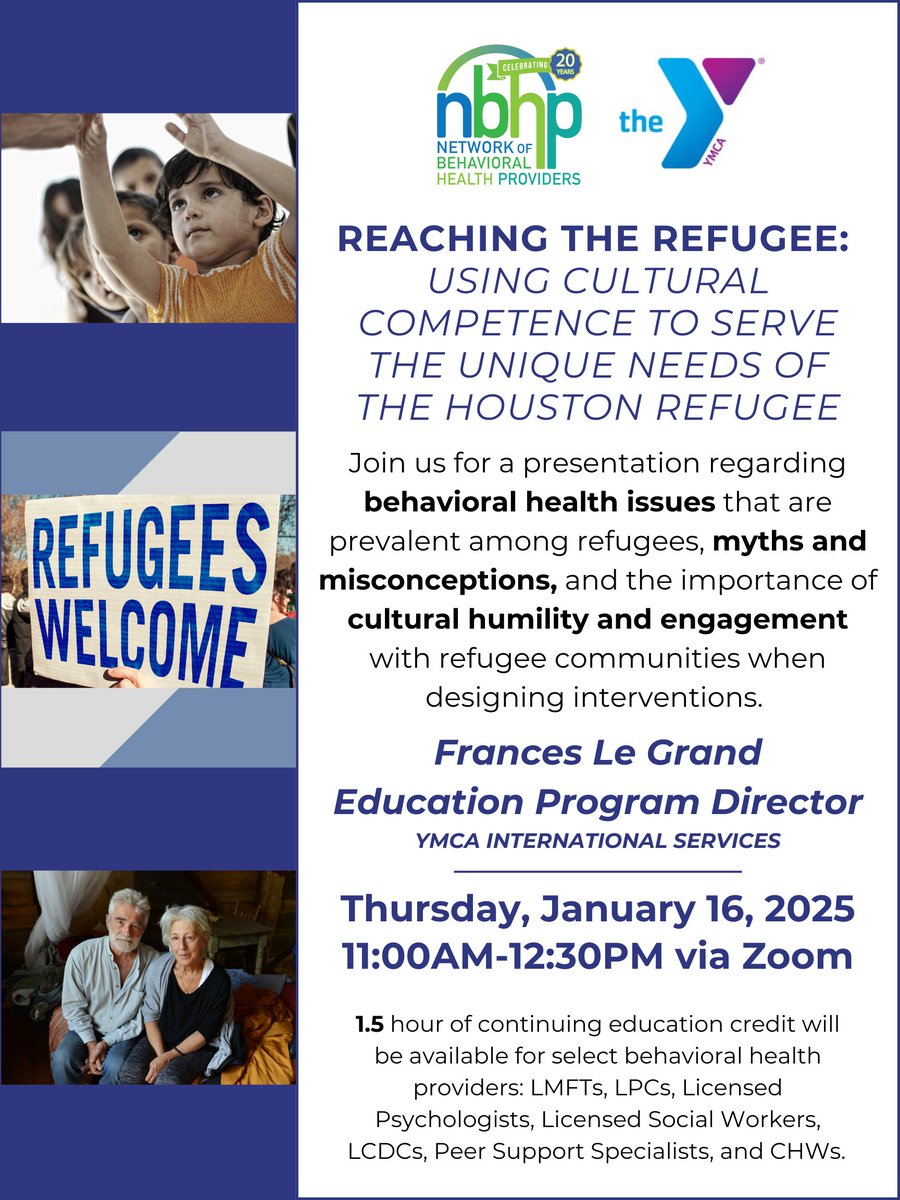 Registration for NBHP's January CEU event is now live! Register here for an opportunity to gain 1.5 hours of CEU credit: nbhp.org/january-2025.h…