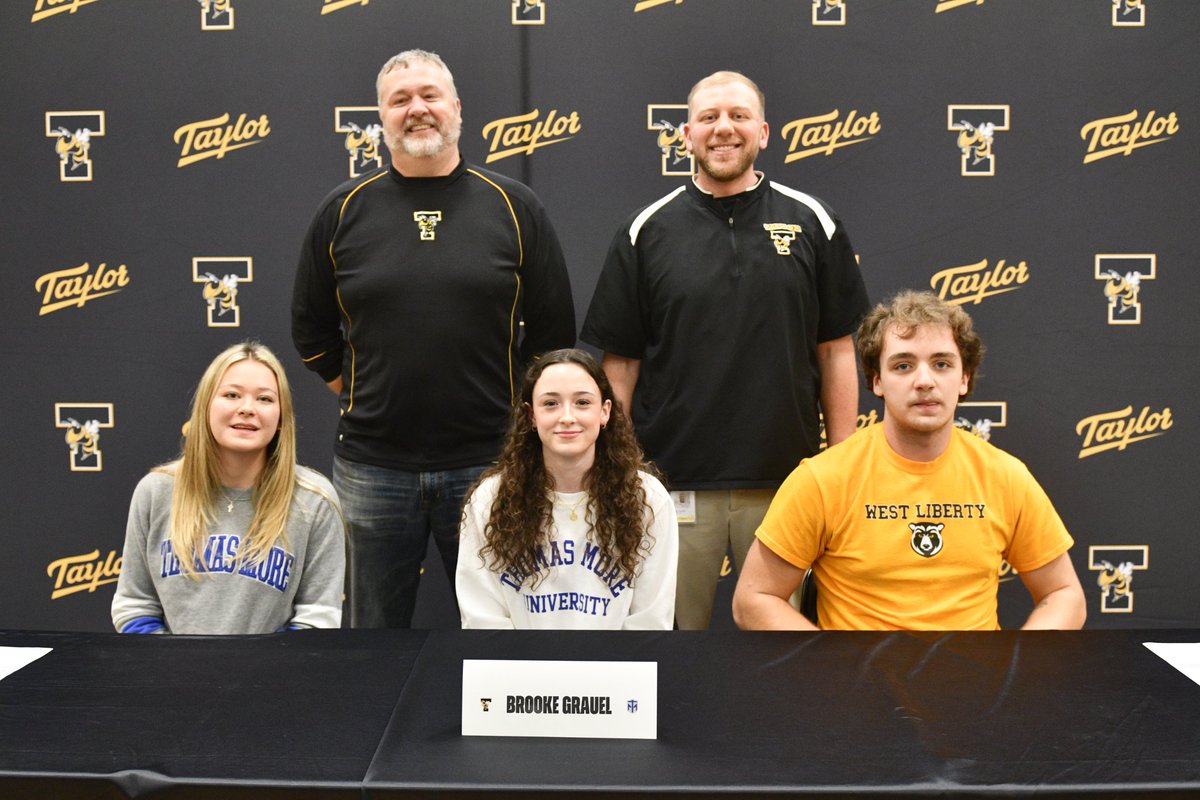 Congrats to three of our Tack + Field Seniors for signing their letter of intent to compete the sport at the next level. 

Nicole Myers --- Thomas More University
Brooke Grauel --- Thomas More University
Owen Draughn --- West Liberty University

Best of Luck in the coming years!