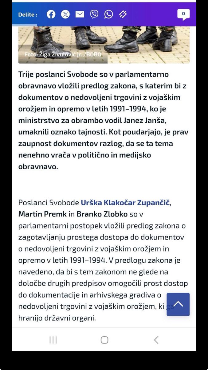 Končno se je nekdo zdramil in vložil predlog zakona, da se iz dokumentov o nedovoljeni trgovini z orožjem iz let 91-94, ko je Ivan Janez Jansha vodil obrambni resor, umakne oznaka tajnosti‼️
Hvala poslancem SVOBODE za ta predlog‼️‼️