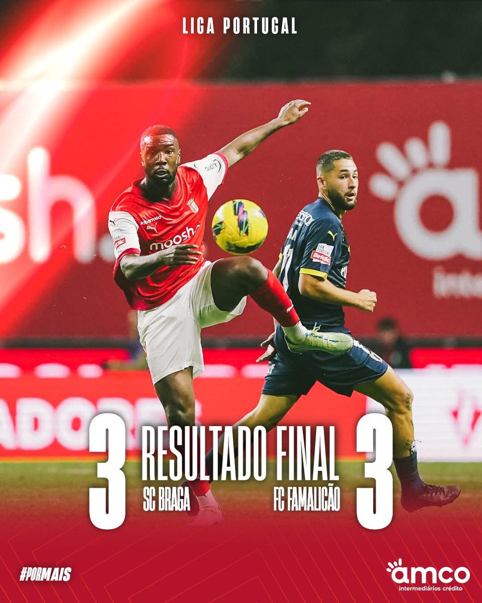 SCBragaOficial's tweet photo. Empate na Pedreira ⚖️

#PorMais https://t.co/FwU1MjUZa7