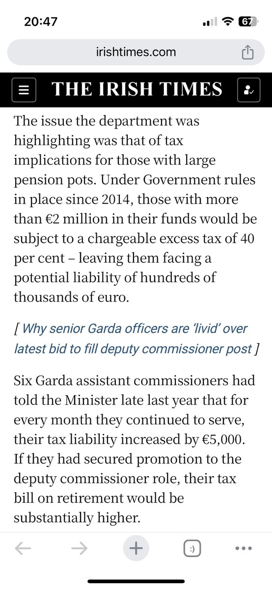 It’s astonishing how hard the <a href="/IrishTimes/">The Irish Times</a> are shilling on behalf of senior public servants’ pensions. Piece below repeats the spin of beneficiaries without any scrutiny. Their tax bill on retirement would be substantially higher if promoted because their pension would be too!