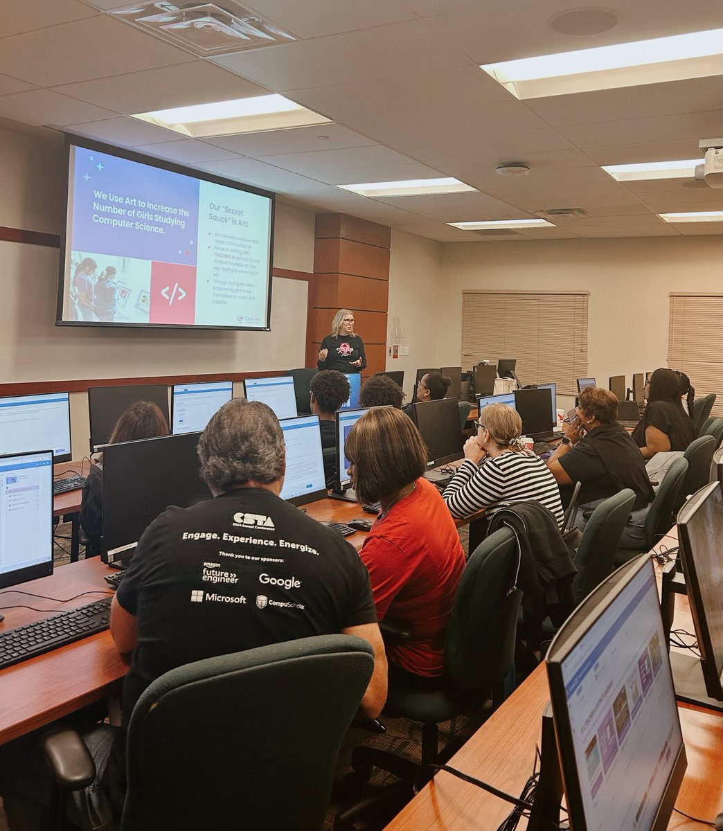 codeartorg's tweet image. Happy Monday! This past Saturday, we concluded #computerscienceeducationweek with #teacherworkshops hosted at @FIU & @NSUFlorida in collaboration with @MiamiCsta and @CSTAPBCBroward. Thank you to the group of teachers that joined our Art + AI workshops! #csedweek