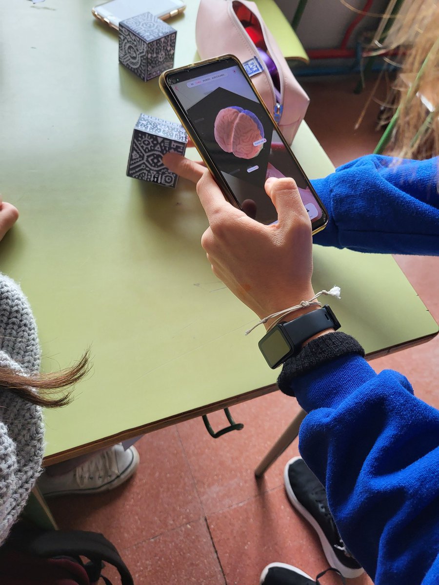 profebiolgeol's tweet photo. Experimentamos con realidad aumentada y navegamos al interior del cuerpo humano en la clase de Anatomía Aplicada de @CalistoyMelibea con @mergecube @bodyplanetAR. Vemos las partes del cerebro en 3D, el peristaltismo durante la digestión, la circulación sanguínea...#SomosSTEM https://t.co/gloCMuePWf