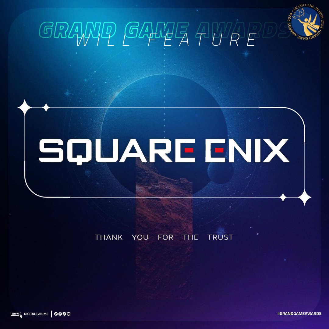 grandgameawards's tweet photo. The Grand Game Awards event will have an official trailer from @SquareEnix studio, in addition to some Surprises that we will keep secret until the day of the event🤩
#grandgameawards https://t.co/pf0qtBVrtv