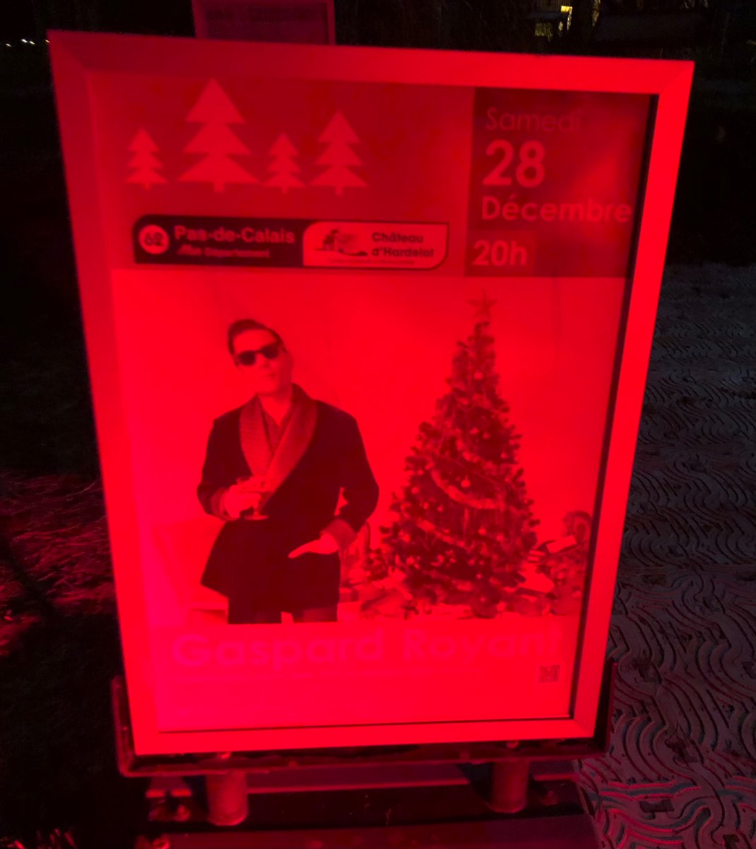 SClarkeWriter's tweet photo. At the Théâtre Élisabéthain at the Château d’Hardelot, a poster for Gaspard Royant’s concert on 28 Dec. He’ll be singing songs from the two albums we’ve worked on together.
Anglo-French harmony guaranteed
#christmassongs #livemusic #ententecordiale #anglofrench
#hardelot https://t.co/yq1j1v3gtf