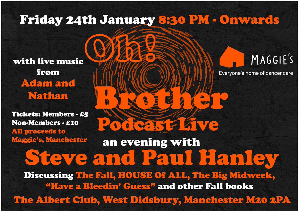 We’re pleased to announce that Oh! Brother Live has been rearranged for Friday 24th January. Your tickets will remain valid for the new date, but if you can no longer make it, please get in touch. Hope to see you there!