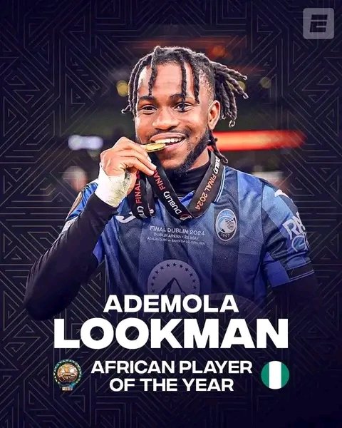 African Best💯☑️
Well deserved 📌
Congratulations <a href="/Alookman_/">Ademola Lookman</a> 
We're super proud of you 🇳🇬
#Lookman 
#AfricanBest