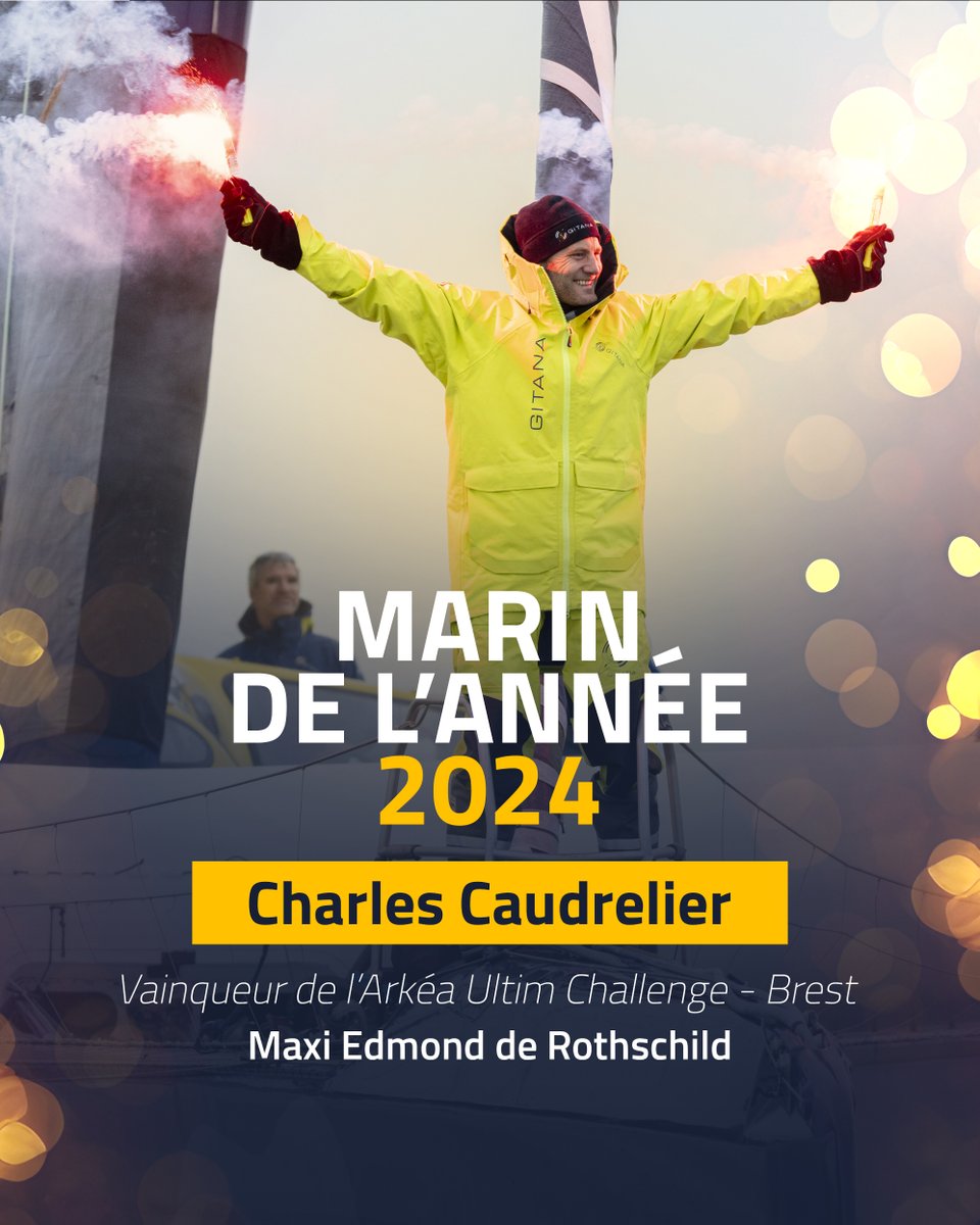 GitanaTeam's tweet photo. 🏆 Charles Caudrelier, sacré Marin de l’Année 2024 !

✨ Ce lundi 16 décembre, la célèbre enseigne rouge de l’Olympia brillait aux couleurs du marin de l’année. Rendez-vous traditionnel de la fédération française de voile, les espoirs et les grands champions de l’année vélique 2024 étaient présents. À l’issue d’une soirée qui s’est attachée à rappeler combien la voile tricolore est riche car variée et plurielle, @CCaudrelier a été sacré Marin de l’Année 2024. Le skipper du Gitana Team était nommé pour sa victoire historique sur l’Arkea Ultim Challenge à bord du Maxi Edmond de Rothschild. Cette récompense, que le Marin a souhaité dédier à son équipe et aux armatrices des Gitana - Ariane de Rothschild et ses filles - clôture de la plus belle des manières une année 2024 qui restera dans les annales de la grande lignée des Gitana.

📸 polaRYSE / Gitana S.A.
#GitanaTeam #MarinAnnée