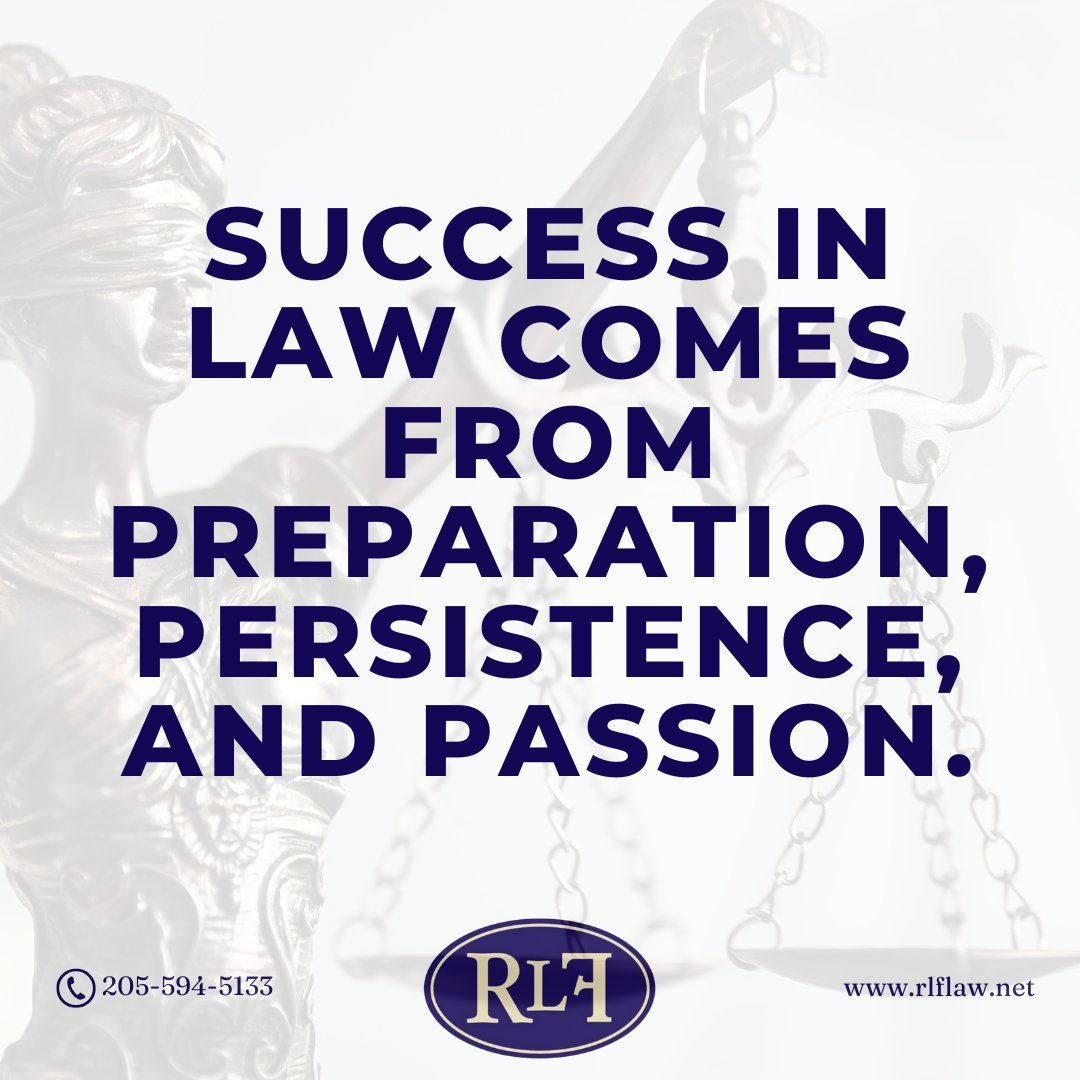 RLFLawPC's tweet photo. Success is built on patience, persistence, perseverance, passion, and purpose. At The Robinson Law Firm, we embody these values daily, striving for excellence and inspiring others to never give up on their goals.

📞 205-594-5133 
🌐 https://t.co/FsYqcreyfG https://t.co/hNi2c8OLdG