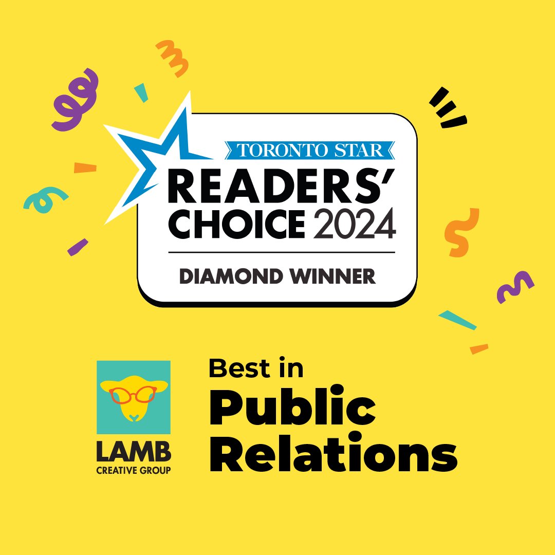 lambcreativeg's tweet photo. For the sixth year in a row, we're honoured to announce that we've been named the Diamond Winner of @TorontoStar Readers' Choice Awards for Best in Public Relations! 🏆💎

Here's to continuing to elevate brands, tell powerful stories, and build lasting relationships. ✨

#lcg https://t.co/N6CTZGixj5