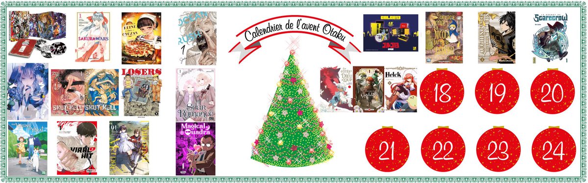 Calendrier de l'avent N°17 🎁

Pour la case 17, on vous fait gagner le T1 de Helck / Unexpected Goddess et Aux côtés du Dieu-Loup !

Pour participer :

- RT + Like
- Follow <a href="/OtakuEsprit/">Esprit Otaku</a> &amp; <a href="/dokidoki_manga/">Doki-Doki</a> 

1 gagnant - TAS le 24/12/24
Réservé France métropolitaine et Belgique