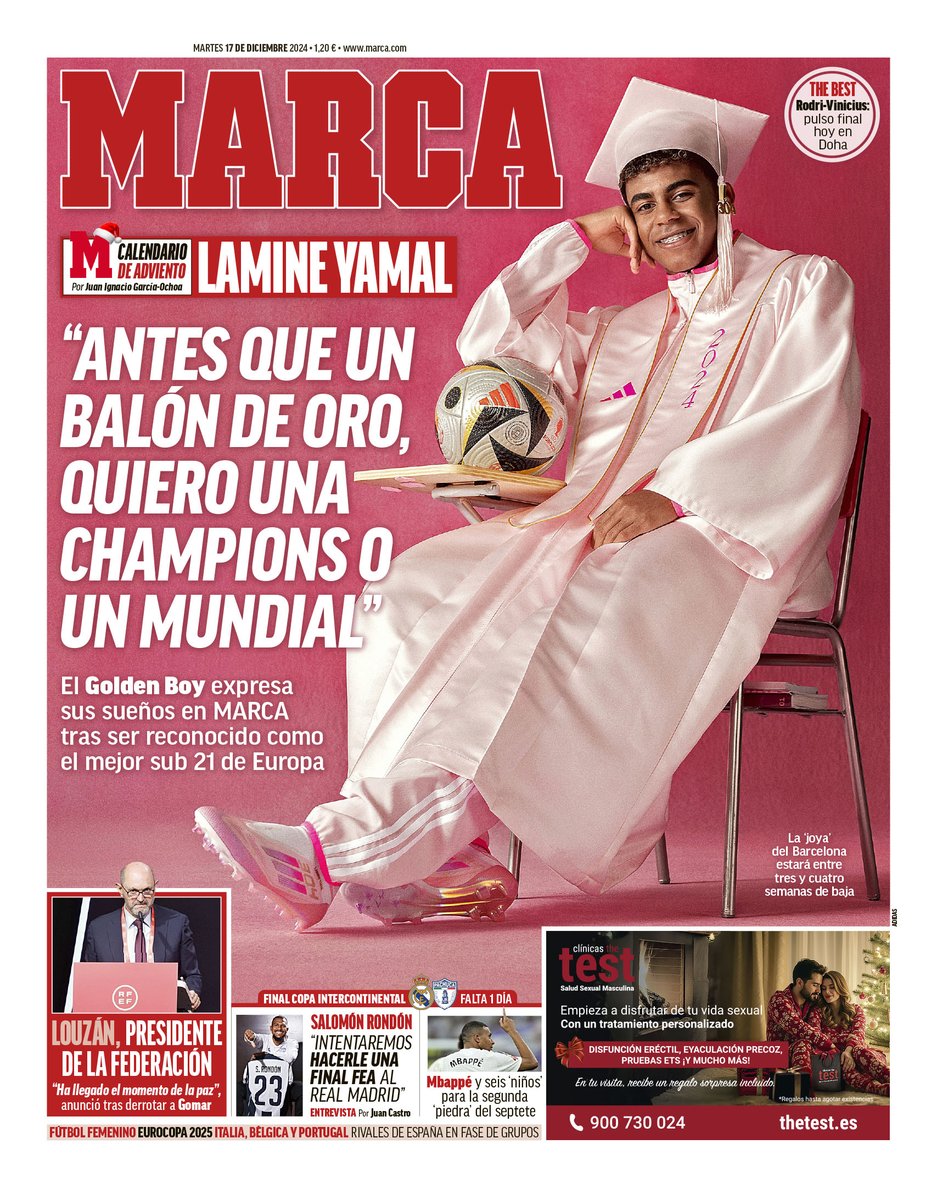 #LaPortada 🗞️ ENTREVISTA A LAMINE YAMAL | "Antes que un Balón de Oro, quiero una Champions o un Mundial"