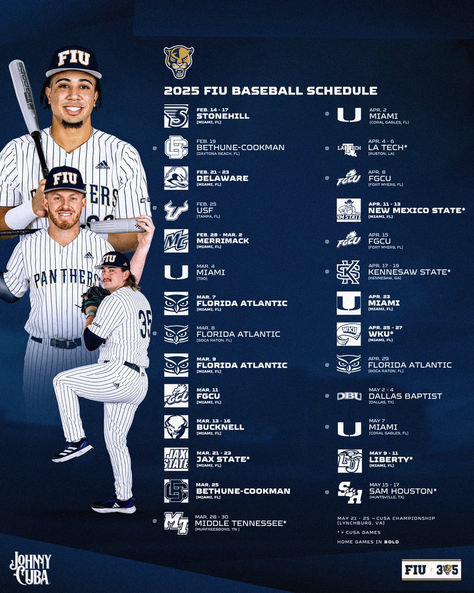 The wait is over. 2025 schedule has dropped ‼️

🔗 FIUSports.com/BSBSchedule