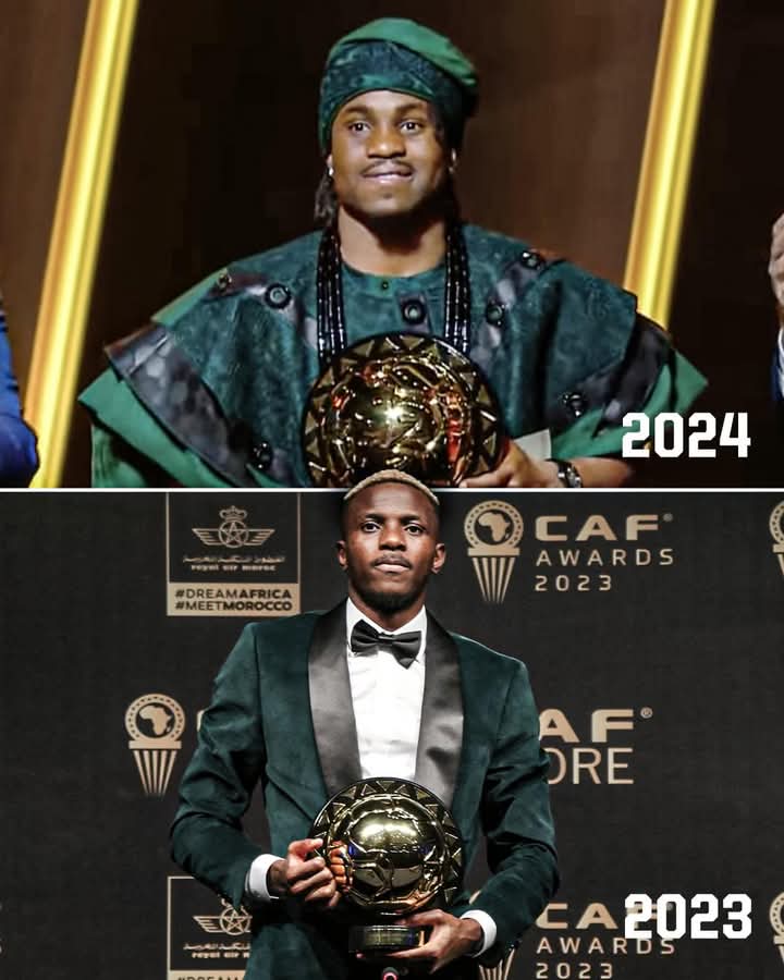 tonsage001's tweet photo. Nigeria retains the African Best Player of the Year Award. Ademola Lookman has won the 2024 African Men’s Player of the Year award, previously held by Victor Osimhen. 

Hardwork, humility and consistency is everything. Congratulations 🎊 https://t.co/00HGm6N7Nj