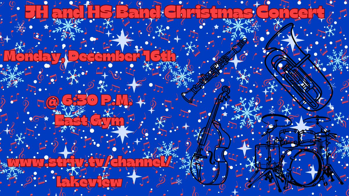 We will be streaming the band concert tonight on our Hudl Fan page. Follow the link below to tune in! fan.hudl.com/usa/ne/columbu… #lakeviewvikes
