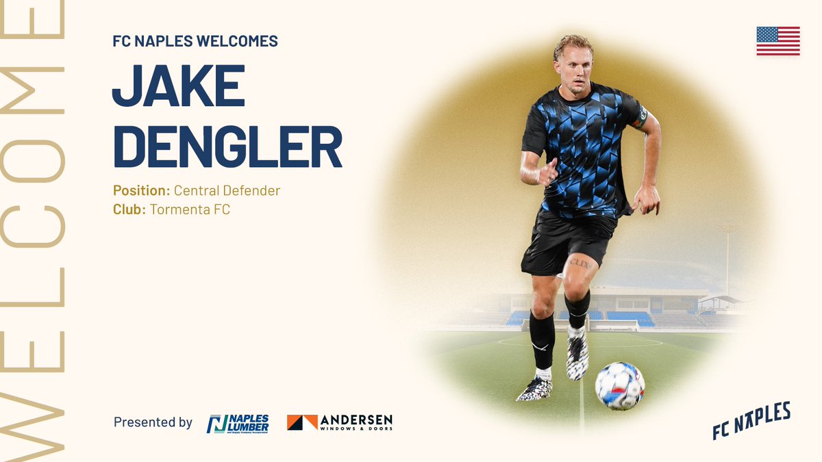 Jake Dengler: Champion. Leader. Naples’ newest force. 🐚

From winning the 2022 USL League One Final to captaining Tormenta FC last season, Jake’s rise speaks volumes. At 6’5”, his dominance in the air is matched only by his leadership on the pitch. Only 26, he’s already a leader