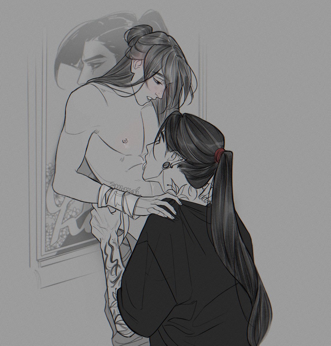 zmarqa's tweet photo. messy scribble #tgcf #hualian [musicians au • nocturne] https://t.co/a2pW91l16Y