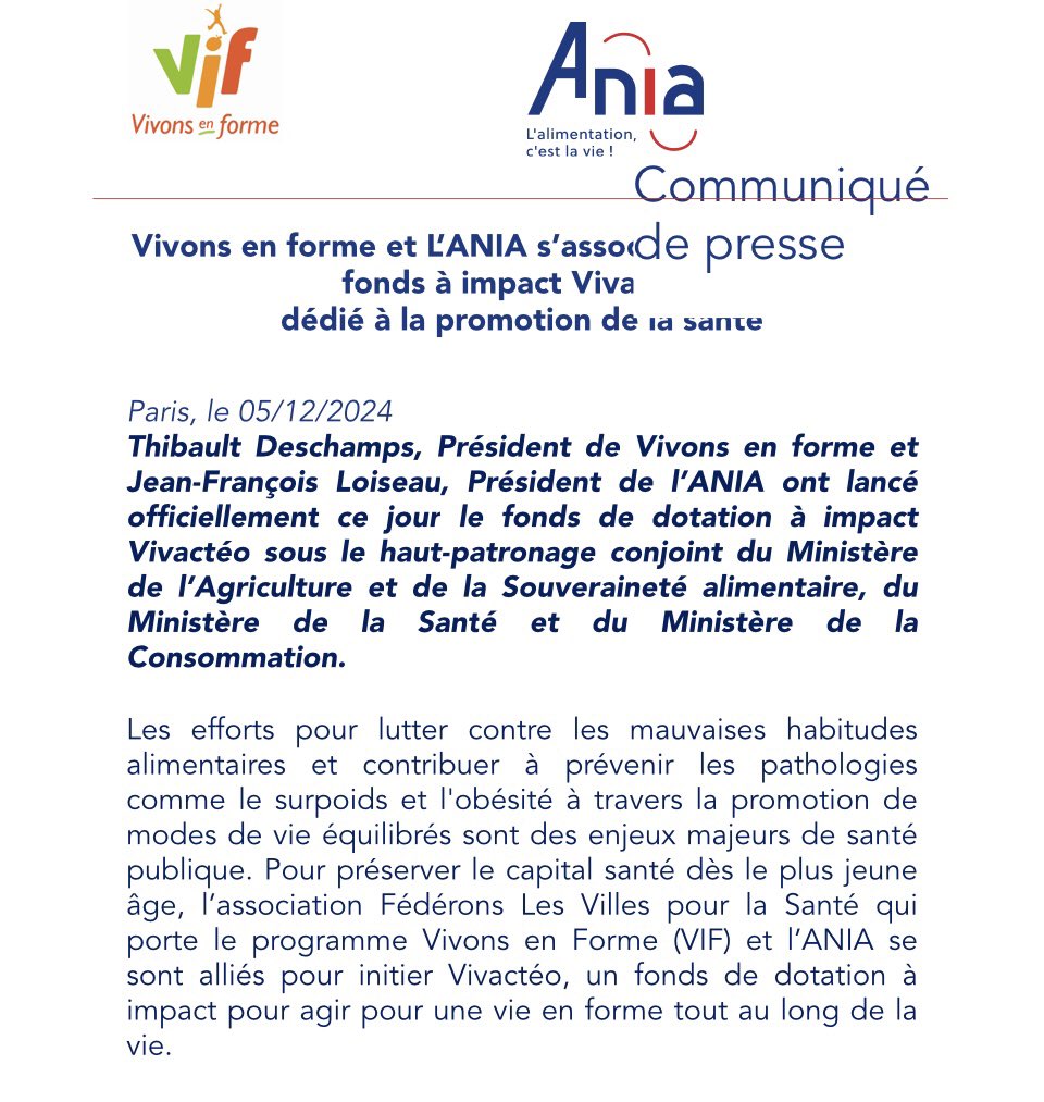 VIVACTÉO - Agissons pour une vie en forme ! tweet media