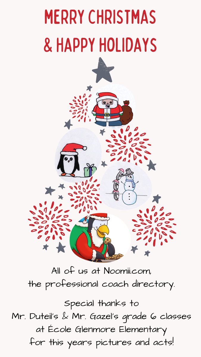 Day 25 o f the Acts of Kindness Advent Calendar. 

We at Noomii.com wish you a Merry Christmas / Happy Holidays!

noomii.com/advent-calenda…  

Thank you to Mr. Duteil's &amp; Mr. Gazel’s grade 6 classes at École Glenmore Elementary. Your pictures and word inspire kindness!