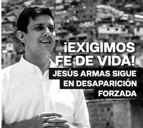 SoyTati1984's tweet photo. Defender los derechos humanos NO es un delito. Jesús Armas, un líder social, sigue
desaparecido. ¡Exigimos justicia! #DondeEstaJesus #LibertadParaJesus https://t.co/aqyzsbVPFs