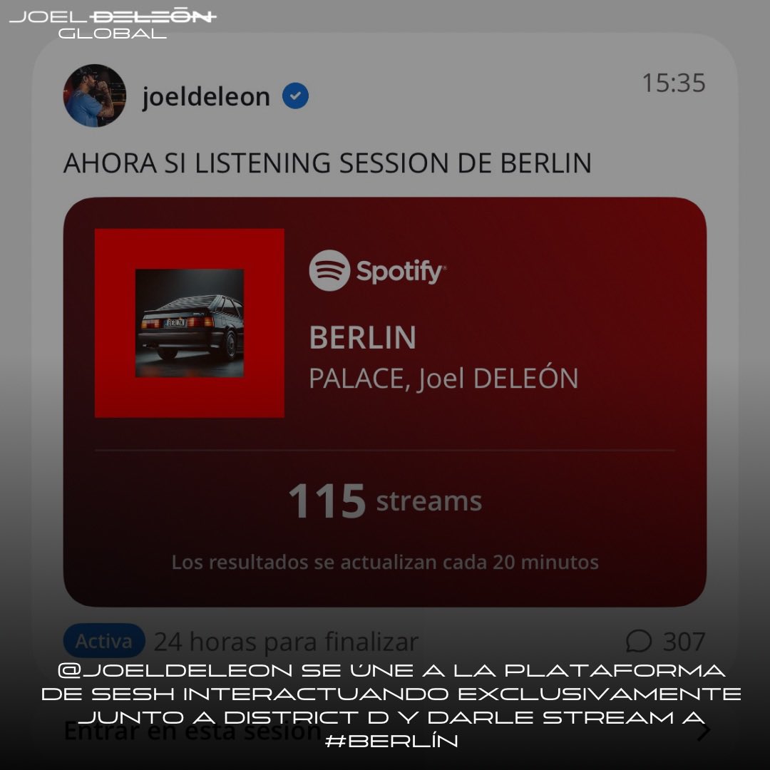 📈|| <a href="/JOELDELE0N/">Joel DELEŌN</a> se une a la plataforma de stream SESH para estar más cerca e interactuar con District D mientras reproducen #Berlín , descarga ya mismo el App y se parte de esta experiencia!!! 

Link:
joinsesh.app/es