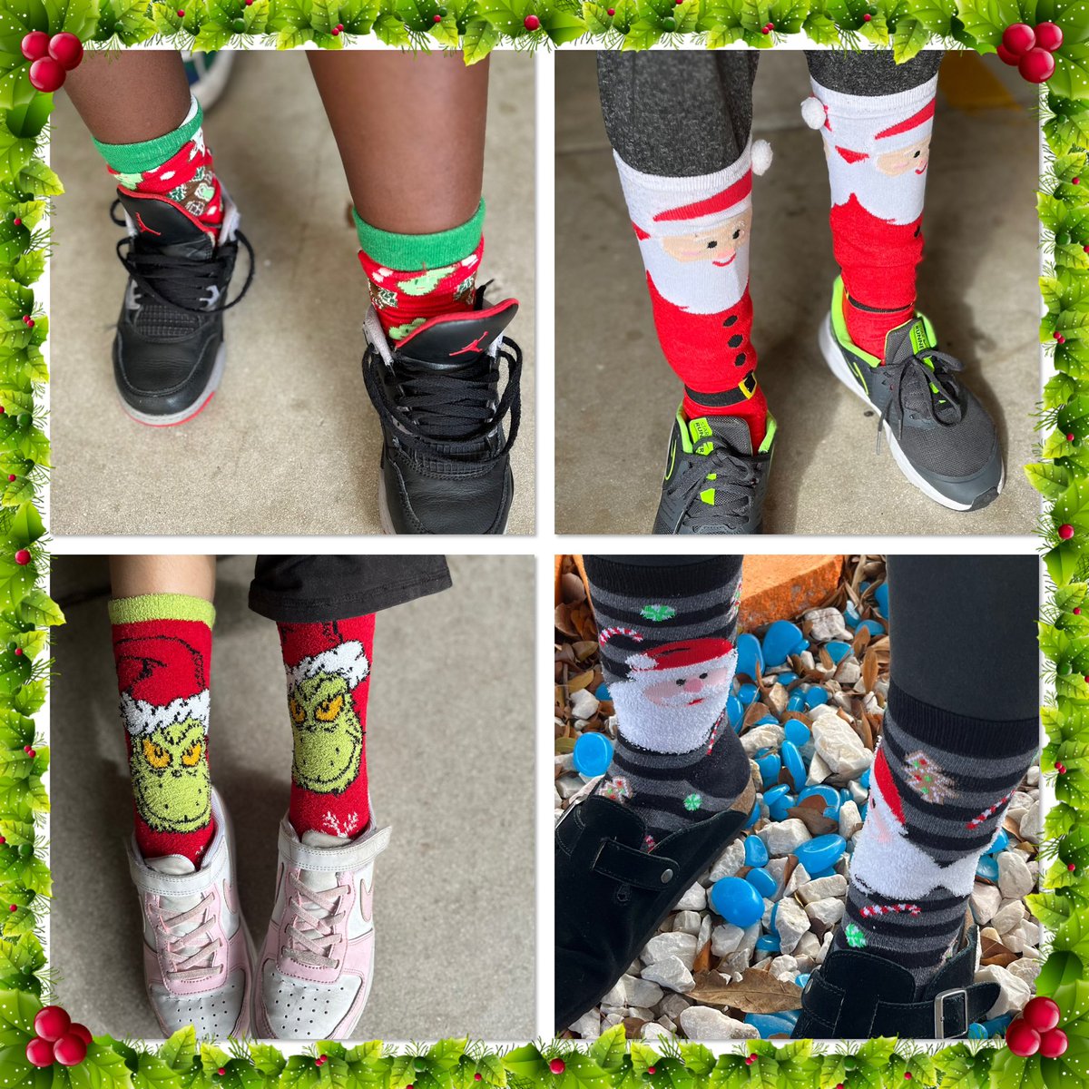LaCristaParker's tweet photo. 10 Days of Holiday Spirit @sunset_coral. Students and Staff wore their favorite pair of Holiday Socks on Day 6 of Holiday Spirit. 🧦 🎄#Sockin’AroundTheChristmasTree @pbcsd @GarvinShaw @CoralSunsetAP @InstSupSteiger @RachelCapitano https://t.co/VPWBVHWGLe