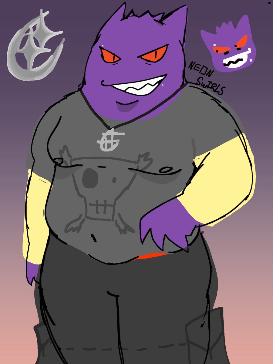 NEONSWIRLS's tweet photo. Big gengar dude might draw him again maybe… https://t.co/Dqbtz7mPLK