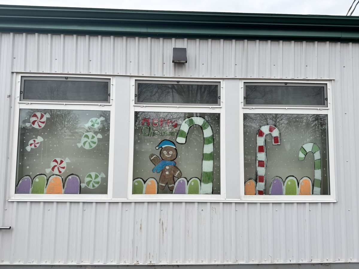 Showing off our Christmas art and window! <a href="/stpatcatholic/">St. Patrick's</a>