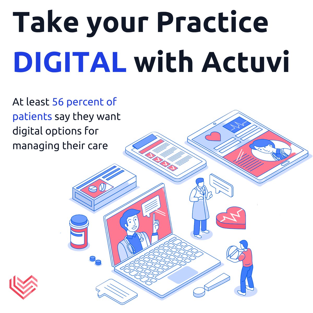 actuvi's tweet photo. Going digital doesn't have to be complicated. Actuvi simplifies digital care for independent clinics. We understand that adopting new technology can be daunting, especially for smaller practices with limited resources.

That's why we've designed Actuvi to be incredibly user-friendly, from the initial setup to daily use.

It's super intuitive to navigate our platform, access patient data, and manage your digital health programs. Plus, our dedicated support team provides personalized onboarding, training, and ongoing assistance, so you're never left feeling lost or overwhelmed. Learn more at https://t.co/swp6enLD2F.

#digitalhealth #remotehealth #patientcare