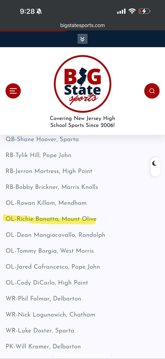 Richard Vanatta (@richard_vanatta) on Twitter photo Thank you <a href="/bigstatesports/">Big State Sports</a> for naming me a first team all region player!
<a href="/MOHSFootballNJ/">Mount Olive Football Marauders</a> <a href="/CoachHefNCSA/">CoachHefNCSA</a> Thank you <a href="/bigstatesports/">Big State Sports</a> for naming me a first team all region player!
<a href="/MOHSFootballNJ/">Mount Olive Football Marauders</a> <a href="/CoachHefNCSA/">CoachHefNCSA</a>
