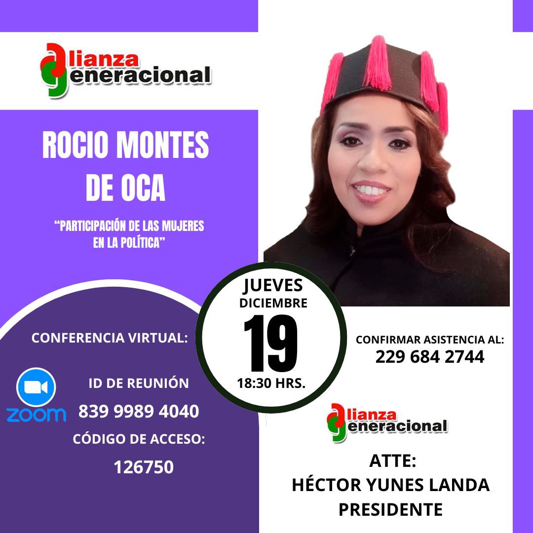 EspejoDelPoder_'s tweet image. Conferencias organizadas por el diputado local Héctor Yunes Landa @HectorYunes 

#NoTeLoPodesPerder