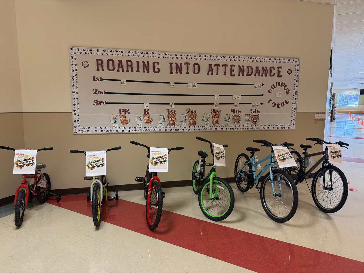 Bonner ES HISD (@bonnerelemhisd) on Twitter photo Our bikes are ready for the Zearn raffle that will happen on Friday at <a href="/BonnerElemHISD/">Bonner ES HISD</a> school. Good luck to all Tigers who are eager and on a mission to achieve! Our bikes are ready for the Zearn raffle that will happen on Friday at <a href="/BonnerElemHISD/">Bonner ES HISD</a> school. Good luck to all Tigers who are eager and on a mission to achieve!
