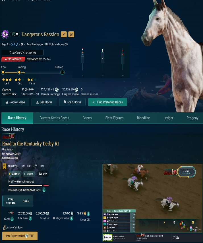 photofinish.live/horses/bcbf409…
Dangerous Passion.  Wins Easily first Qualified for Kentucky Derby on a FAST,  despite Elite times on Soft.  Might have a a real contender  <a href="/photofinishgame/">Photo Finish™ LIVE 🐎 Virtual Horse Racing</a>