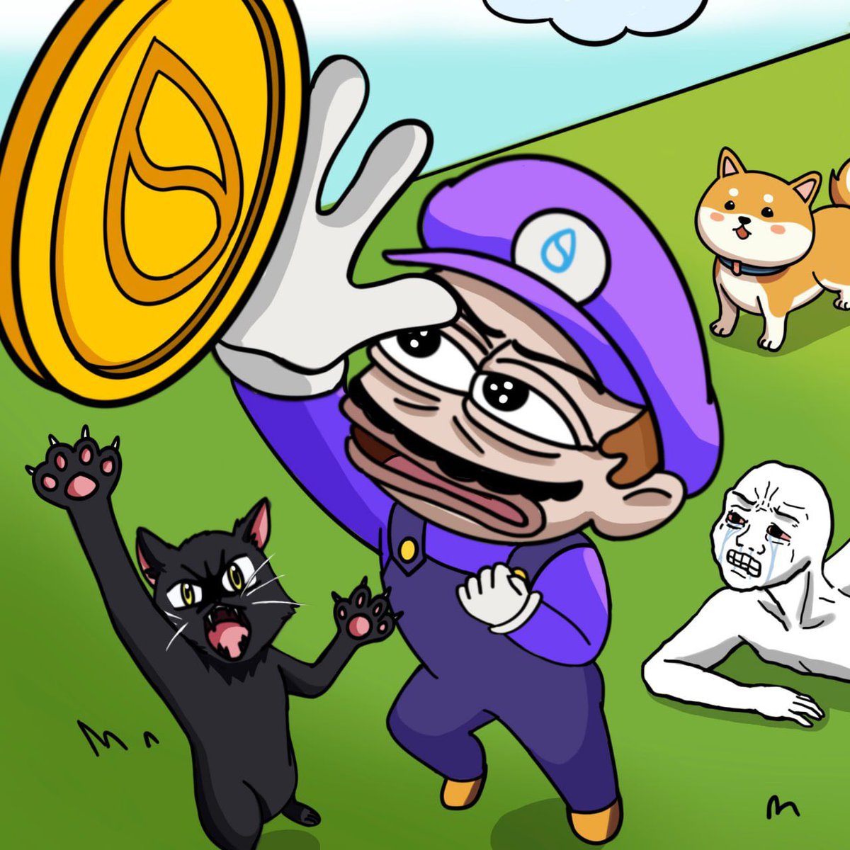 SuiSmashBros's tweet photo. Since everyone else is just posting dog and cat cartoons, we thought, 'Why not join the party?' But wait, these aren't just any cartoons – they're the blueprints for our next big game!
#NotJustAnotherMemeCoin #SubstanceWithStyle https://t.co/v61gnh3ggg