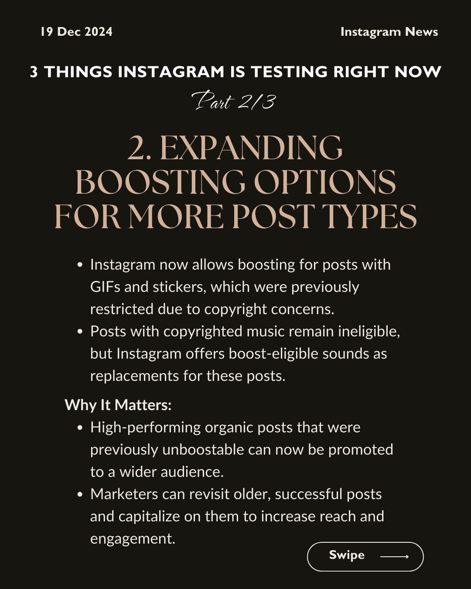 AgataReilly's tweet photo. 🚨 Instagram tests, Part 2/3:
1️⃣ Remove inactive followers with “Deactivated Accounts.”
2️⃣ Boost posts with GIFs/stickers = wider reach.
3️⃣ Broadcast Channels get replies, prompts, and new metrics.
Which feature helps your strategy most? ���� https://t.co/gjuT4SvZ5B