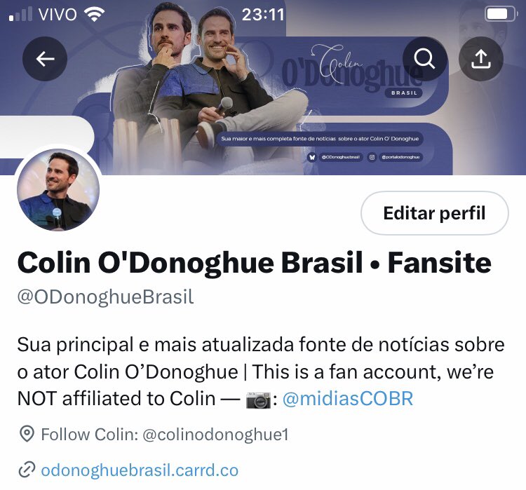 Colin O'Donoghue Brasil • Fansite tweet media