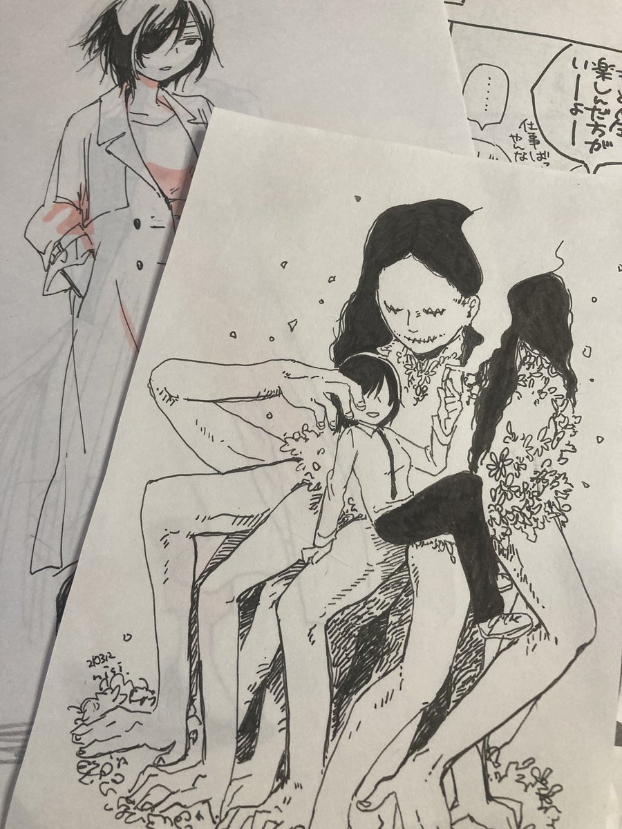 こんな時間につぶやいてもあれだが
資料探ししてたら以前描いてた姫野パイセンとアキ姫の絵が出てきたよ、たくさん描いたね…
あとでBOOTHに置いておこうかな?