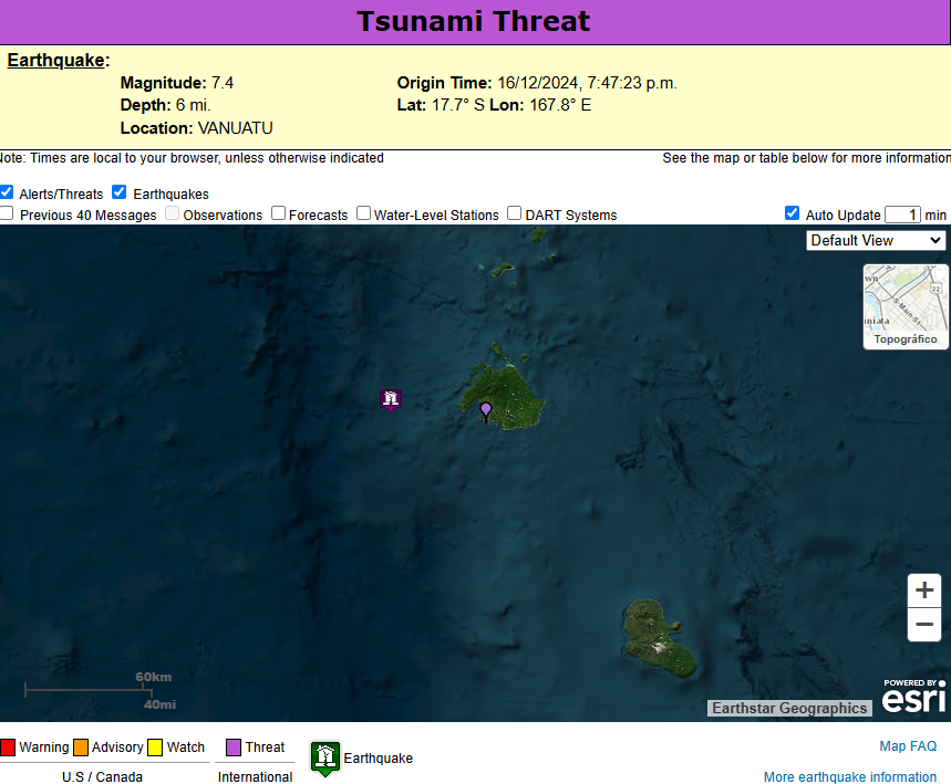 SkyAlertMx's tweet photo. Amenaza de #tsunami exclusivamente para las costas de la región de Vanuatu de acuerdo al US-Tsunami Warning System.

El resto de las costas del Pacífico no tiene vigentes ningún aviso.

#TerremotoVanuatu https://t.co/vsgsNRnUk6