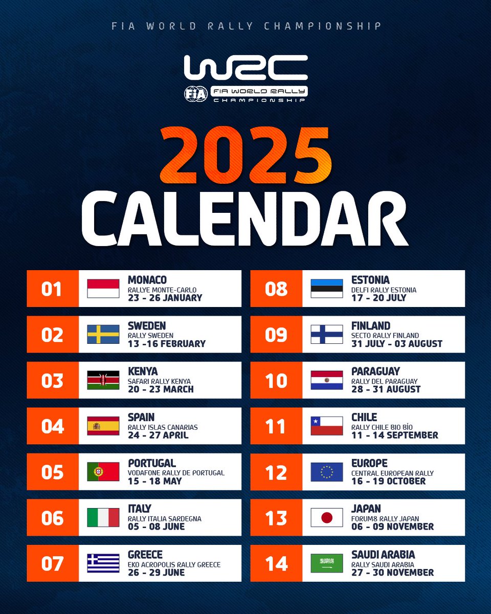 Which round are you most excited for? 🤩

#WRC