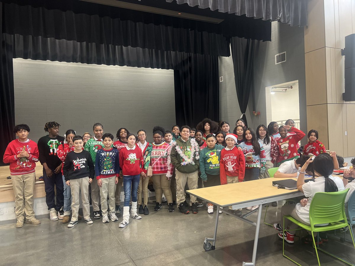 Spirit Week: Day 1- Ugly Holiday Sweater… we are gearing up for winter break and having a little FUN! 🤩🎄❄️✨