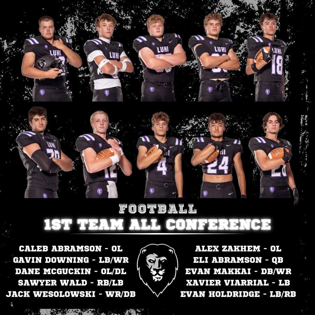 🏈 Congratulations to our LuHi Football First Team All Conference award winners!