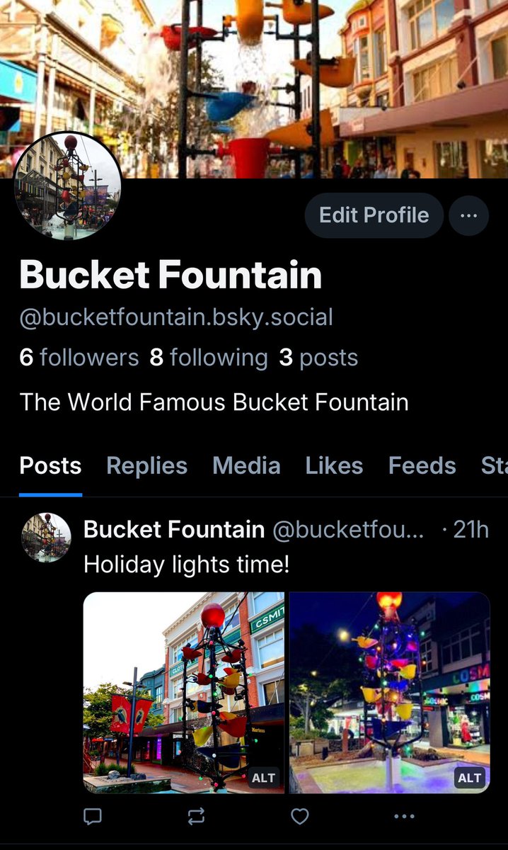 BucketFountain's tweet photo. The World Famous Bucket Fountain is on Bluesky now https://t.co/uyTTm5rWs8