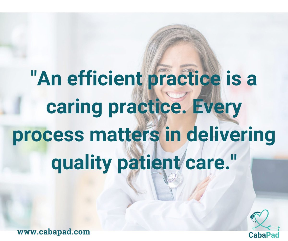 CabaPad's tweet photo. "An efficient practice is a caring practice. Every process matters in delivering quality patient care." Contact us today to streamline your practice and get a 7-day FREE trial.

https://t.co/sNOxRIzFK4

#EfficientPractice #CaringPractice #PatientCareMatters #CabaPad #MedicalVA https://t.co/JdCBVC508G