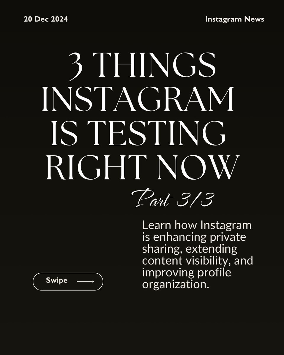 AgataReilly's tweet photo. 🚨 Final Instagram tests (Part 3/3):
1️⃣ DM button moves to center—private sharing prioritized.
2️⃣ Story Highlights surface in Stories feed = more visibility.
3️⃣ Dedicated Highlights tab for cleaner profiles.

Ready for these updates? 🚀 https://t.co/cu7QLuAKdF
