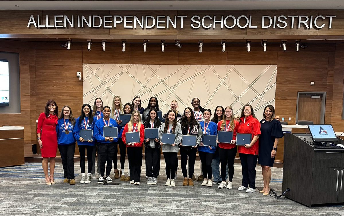 Thank you <a href="/Allen_ISD/">Allen ISD</a> for your support and recognition of our team’s accomplishments this season!!