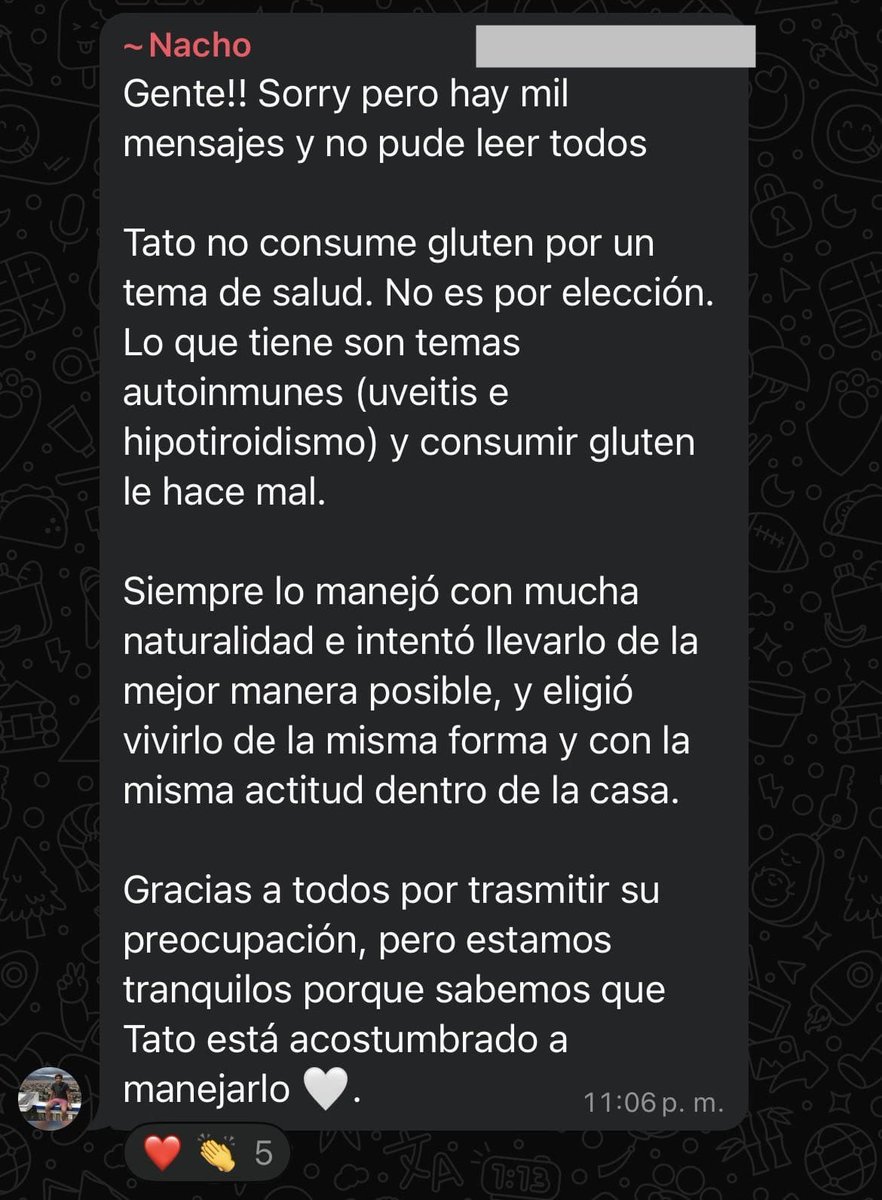 eeemiliano's tweet photo. La familia de Tato aclara su situación alimenticia. 
Confirma que tiene un tema de salud (uveitis e hipotiroidismo) y que el gluten le hace mal.

#GranHermano https://t.co/joUrXeXFZN