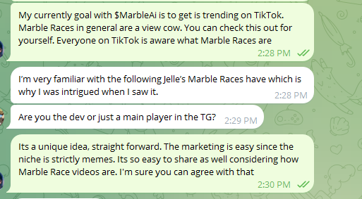 MarbleRaceAi's tweet photo. Here’s more insight on $MarbleAi and the types of potential buyers we’re targeting🚀. 

CA: 9fcqMYgF1tHtaaExQ142AWxBRHuQcj2VUL97HjcJpump

Direct Link To Buy > https://t.co/sWIJ1k8vfM

#MemesAI #currency #investing #memecoin #SolanaProjects #WealthsimpleCrypto #memescoin https://t.co/wUAzuwyg3X
